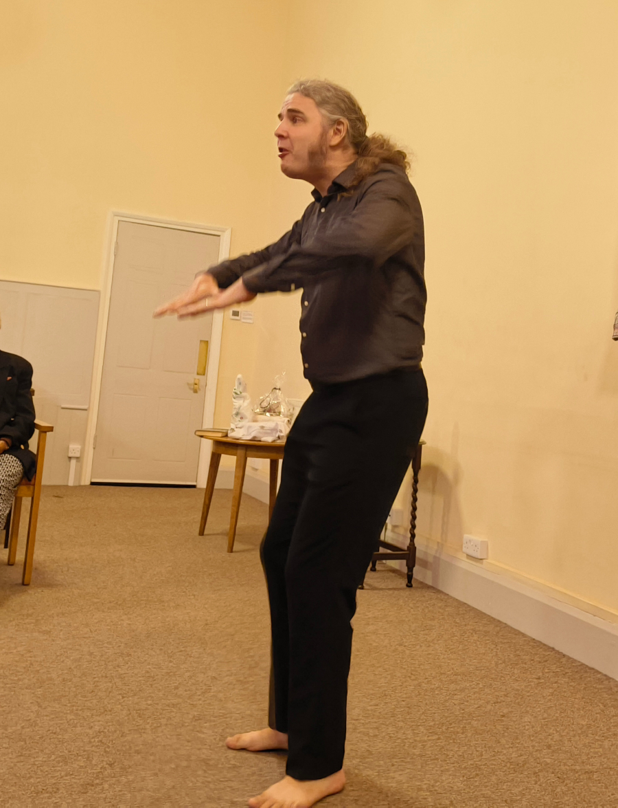 Tim in mid flow and a different posture